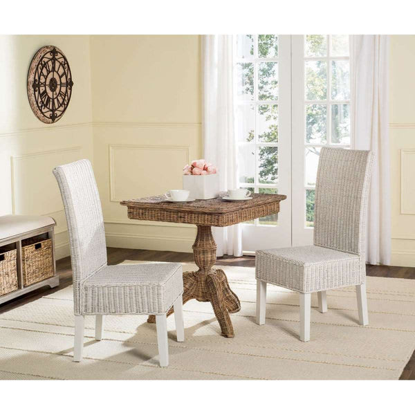 Arjun Wicker Dining Chairs - Set of 2, Elegant High Back Design for Modern and Transitional Spaces