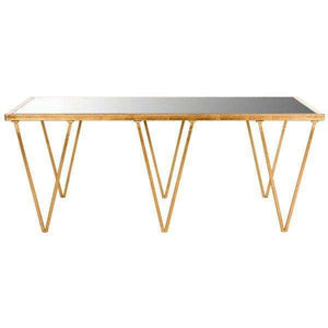 Arlene Coffee Table Antique Gold Metal Lacquer Coating Iron