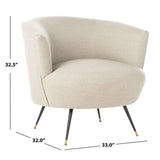 Arlette Velvet Retro Mid Century Accent Chair