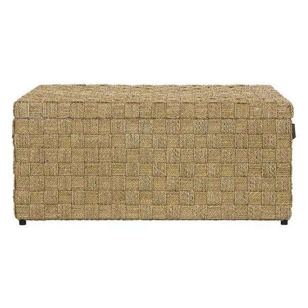 Ashban Rattan Trunk - Stylish Seagrass Storage Chest with Handles for Contemporary Living Spaces