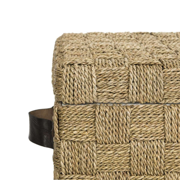 Ashban Rattan Trunk - Stylish Seagrass Storage Chest with Handles for Contemporary Living Spaces