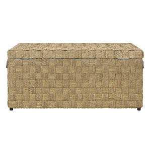 Ashban Rattan Trunk - Stylish Seagrass Storage Chest with Handles for Contemporary Living Spaces