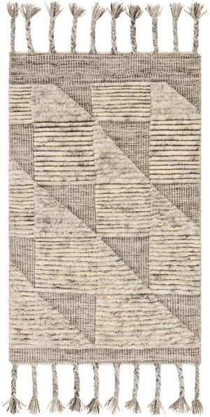 Sahara SAH-2300 Global Wool Rug SAH2300-81012 Dark Brown, Ivory, Taupe, Medium Gray 100% Wool 8'10" x 12'