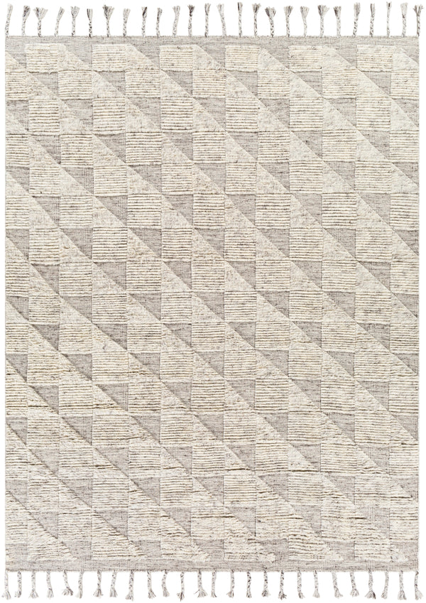 Sahara SAH-2300 Global Wool Rug SAH2300-810 Dark Brown, Ivory, Taupe, Medium Gray 100% Wool 8' x 10'