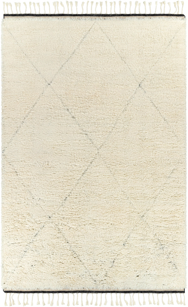 Sahara SAH-2302 Global Wool Rug SAH2302-81012 Cream, Black 100% Wool 8'10" x 12'