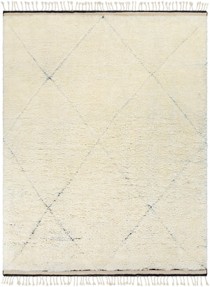 Sahara SAH-2302 Global Wool Rug SAH2302-810 Cream, Black 100% Wool 8' x 10'