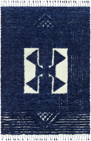 Sahara SAH-2303 Global Wool Rug SAH2303-81012 Cream, Navy 100% Wool 8'10" x 12'