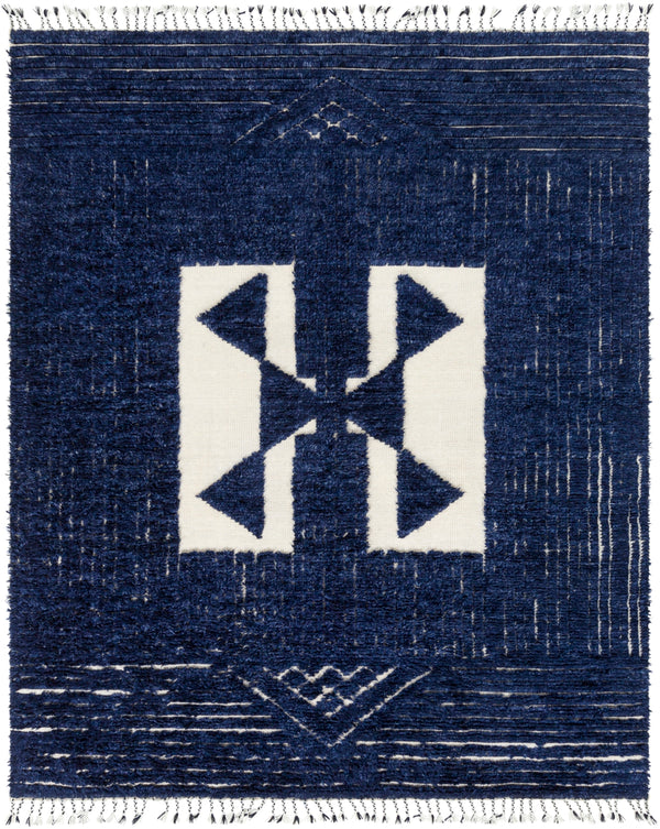 Sahara SAH-2303 Global Wool Rug SAH2303-810 Cream, Navy 100% Wool 8' x 10'