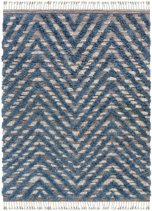 Sahara SAH-2304 Global Wool Rug SAH2304-810 Medium Gray, Beige, Taupe, Denim, Dark Brown, Navy, Dark Purple 100% Wool 8' x 10'