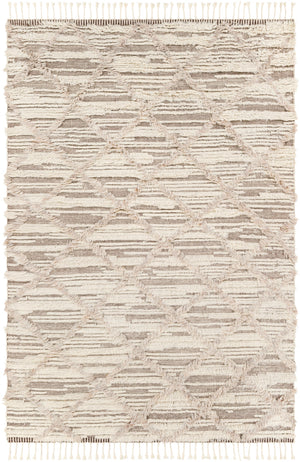 Sahara SAH-2307 Global Wool Rug SAH2307-81012 Khaki, Ivory, Dark Brown 100% Wool 8'10" x 12'