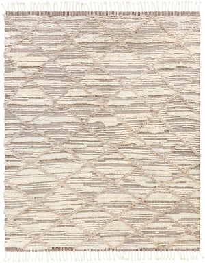 Sahara SAH-2307 Global Wool Rug SAH2307-810 Khaki, Ivory, Dark Brown 100% Wool 8' x 10'