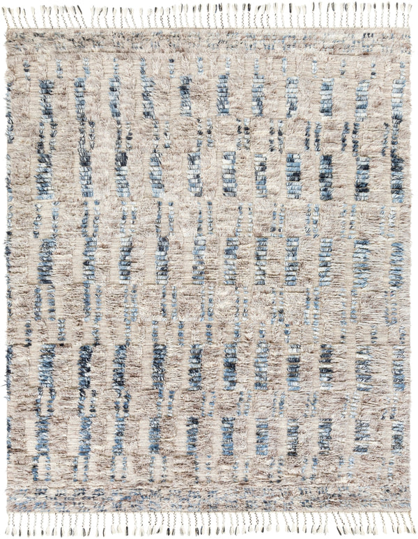 Sahara SAH-2308 Global Wool Rug SAH2308-81012 Taupe, Cream, Medium Gray, Dark Brown, Navy, Denim 100% Wool 8'10" x 12'