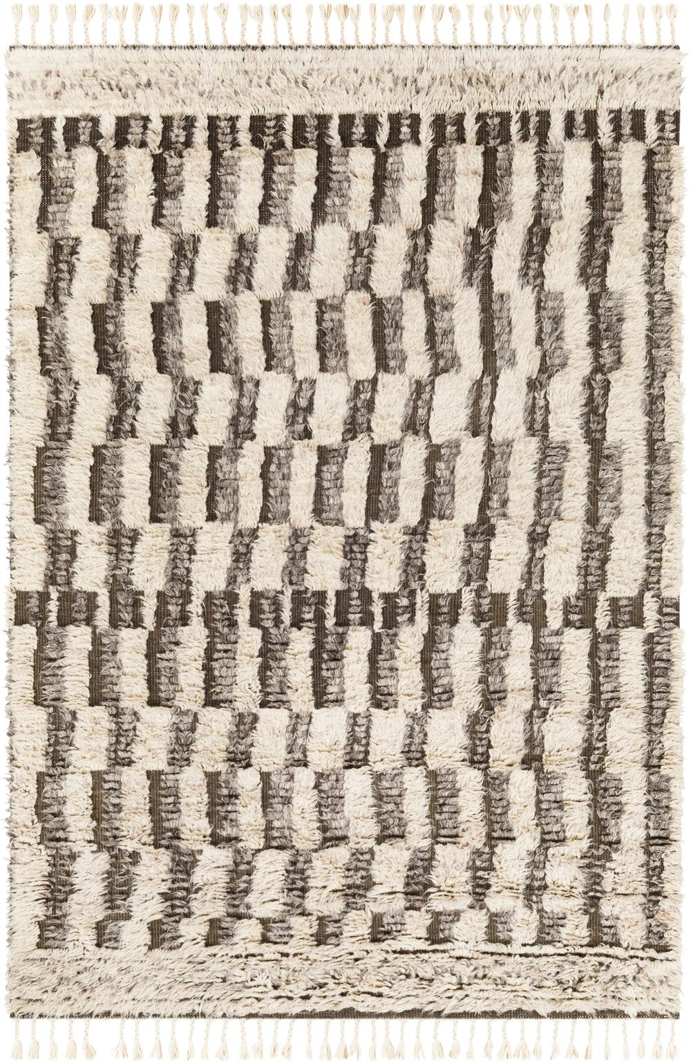 Sahara SAH-2310 Global Wool Rug SAH2310-81012 Charcoal, Cream, Taupe 100% Wool 8'10" x 12'