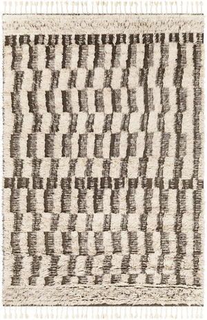 Sahara SAH-2310 Global Wool Rug SAH2310-69 Charcoal, Cream, Taupe 100% Wool 6' x 9'