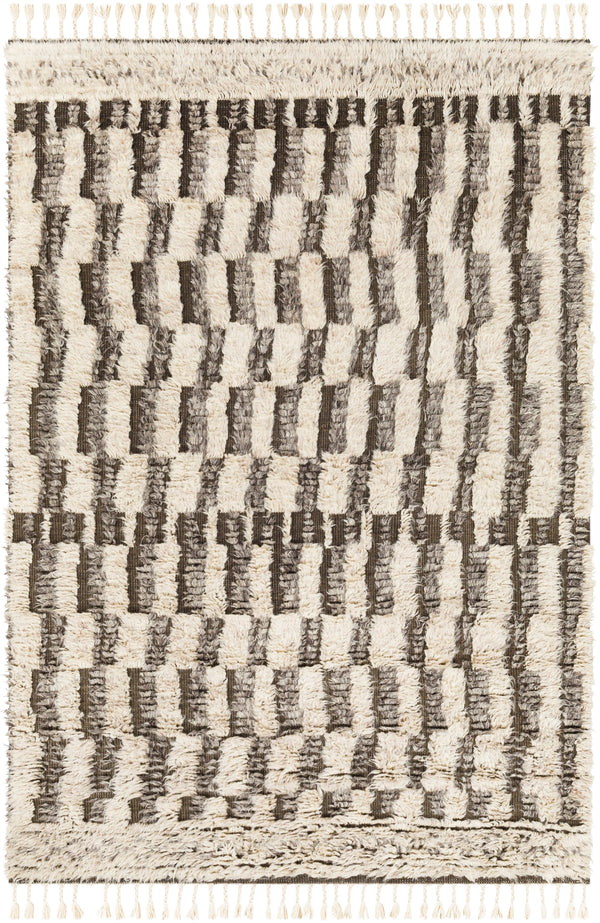 Sahara SAH-2310 Global Wool Rug SAH2310-69 Charcoal, Cream, Taupe 100% Wool 6' x 9'