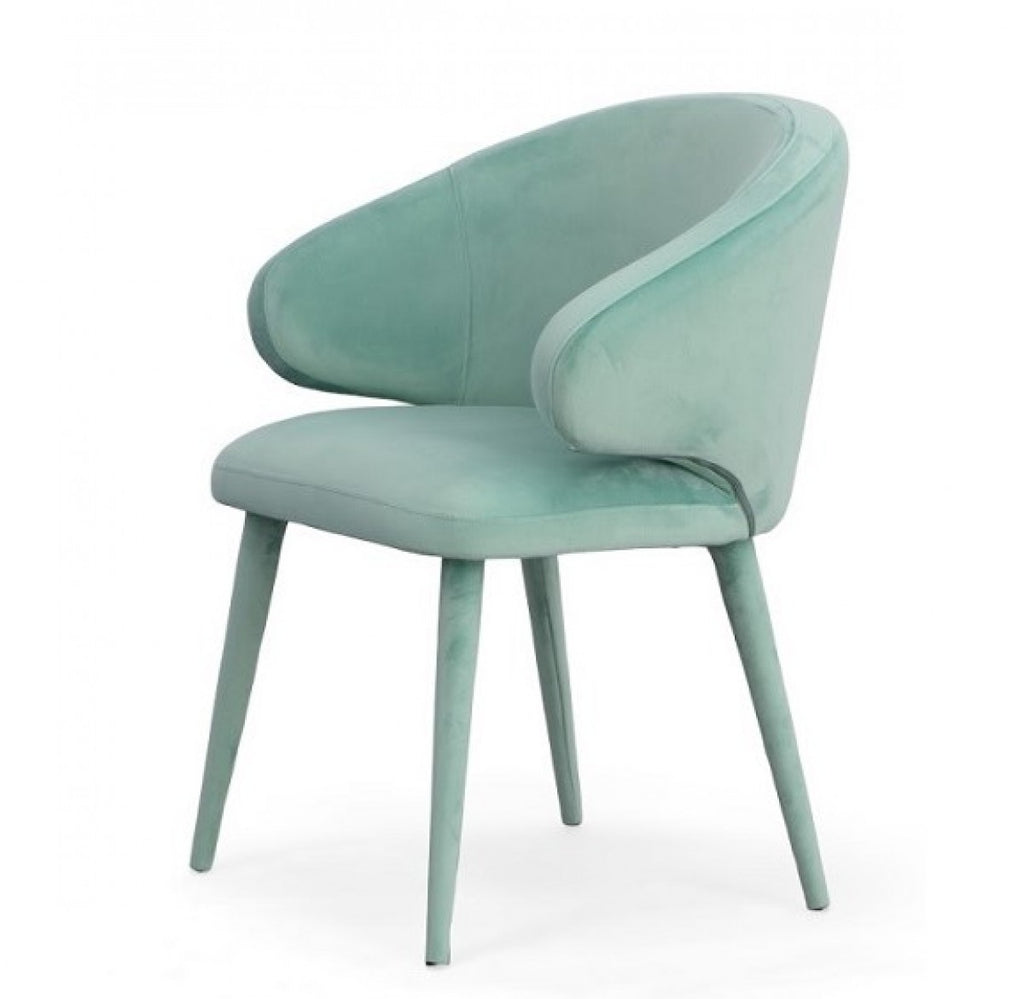 VIG Furniture Modrest Salem - Modern Aqua Fabric Dining Chair VGEU-MC-9253CH-A-AQ-DC VGEU-MC-9253CH-A-AQ-DC