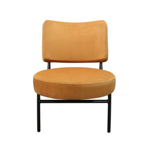 VIG Furniture Modrest Sami - Modern Orange Velvet Accent Chair VGSWSAC356-OR