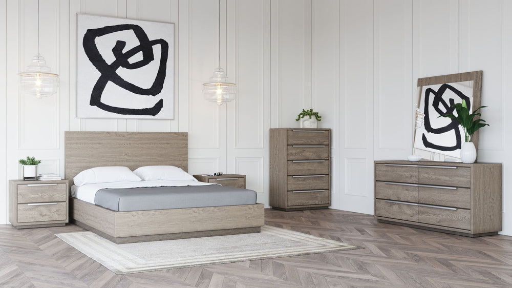 VIG Furniture Queen Modrest Samson - Contemporary Grey & Silver Bedroom Set VGLBHAMI-SET-Q