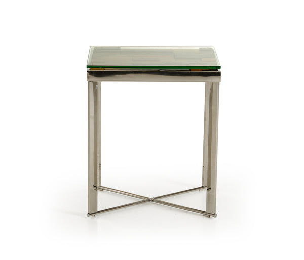 VIG Furniture Modrest Santiago Modern Rectangular Wood Mosaic End Table VGEWF1193-1AB