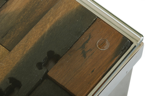 VIG Furniture Modrest Santiago Modern Rectangular Wood Mosaic End Table VGEWF1193-1AB