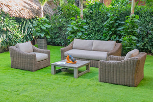 VIG Furniture Renava Sapelo Outdoor Beige Wicker Sofa Set VGATRASF-125-8MM