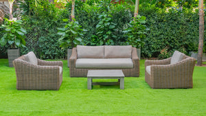 VIG Furniture Renava Sapelo Outdoor Beige Wicker Sofa Set VGATRASF-125-8MM