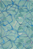 Nourison Symmetry SMM05 Eclectic Handmade Tufted Indoor Area Rug Aqua Blue 5'3" x 7'9" 99446495501