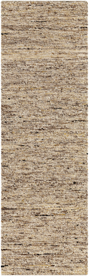 Sawyer SAW-2300 Modern Wool Rug SAW2300-268 Dark Brown, Camel, Charcoal, Taupe, Beige, Cream 100% Wool 2'6" x 8'
