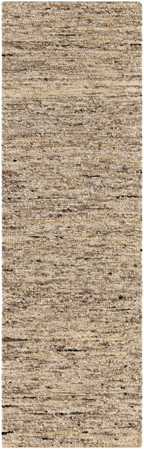 Sawyer SAW-2300 Modern Wool Rug SAW2300-268 Dark Brown, Camel, Charcoal, Taupe, Beige, Cream 100% Wool 2'6" x 8'