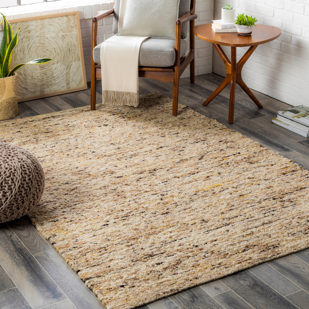 Sawyer SAW-2300 Modern Wool Rug SAW2300-81012 Dark Brown, Camel, Charcoal, Taupe, Beige, Cream 100% Wool 8'10" x 12'