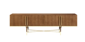 VIG Furniture Modrest Bernard Mid-Century Modern Walnut & Gold Buffet VGCSSB-17118