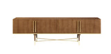 VIG Furniture Modrest Bernard Mid-Century Modern Walnut & Gold Buffet VGCSSB-17118