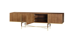 VIG Furniture Modrest Bernard Mid-Century Modern Walnut & Gold Buffet VGCSSB-17118