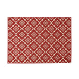 Tallevast Outdoor 5'3" x 7' Trellis Area Rug, Red and Ivory Noble House