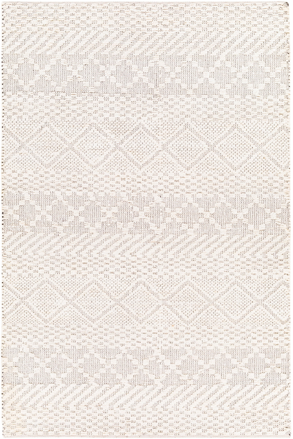 Santa Barbara SBB-2302 Global Jute, Cotton Rug SBB2302-81012 Cream, Black, Beige 80% Jute, 20% Cotton 8'10" x 12'
