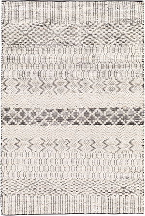 Santa Barbara SBB-2304 Global Jute, Cotton Rug SBB2304-81012 Cream, Black 80% Jute, 20% Cotton 8'10" x 12'