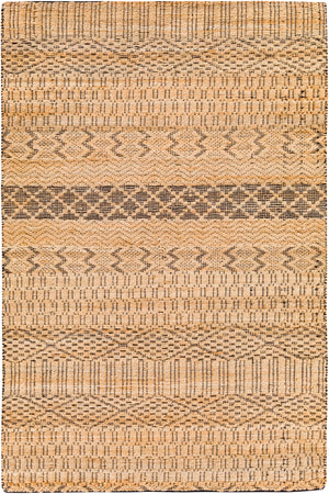 Santa Barbara SBB-2306 Global Jute, Cotton Rug SBB2306-81012 Tan, Black 80% Jute, 20% Cotton 8'10" x 12'