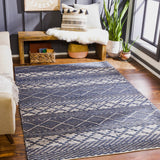 Santa Barbara SBB-2307 Global Jute, Cotton Rug SBB2307-81012 Navy, Beige 80% Jute, 20% Cotton 8'10" x 12'