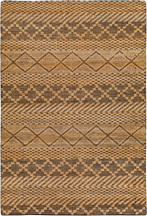 Santa Barbara SBB-2310 Global Jute, Cotton Rug SBB2310-81012 Tan, Black 80% Jute, 20% Cotton 8'10" x 12'