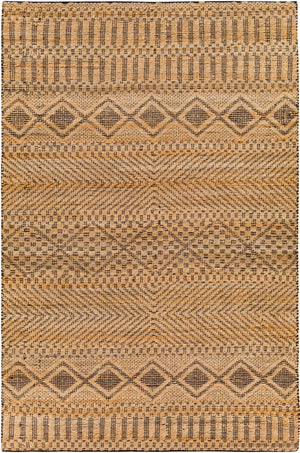 Santa Barbara SBB-2311 Global Jute, Cotton Rug SBB2311-81012 Tan, Black 80% Jute, 20% Cotton 8'10" x 12'