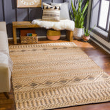 Santa Barbara SBB-2311 Global Jute, Cotton Rug SBB2311-81012 Tan, Black 80% Jute, 20% Cotton 8'10" x 12'