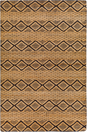 Santa Barbara SBB-2313 Global Jute, Cotton Rug SBB2313-81012 Tan, Black 80% Jute, 20% Cotton 8'10" x 12'