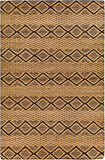 Santa Barbara SBB-2313 Global Jute, Cotton Rug SBB2313-81012 Tan, Black 80% Jute, 20% Cotton 8'10" x 12'