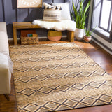 Santa Barbara SBB-2313 Global Jute, Cotton Rug SBB2313-81012 Tan, Black 80% Jute, 20% Cotton 8'10" x 12'