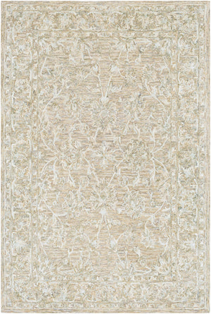 Shelby SBY-1000 Traditional Wool, Viscose Rug SBY1000-913 Cream, Medium Gray, Mustard, Light Gray 60% Wool, 40% Viscose 9' x 13'
