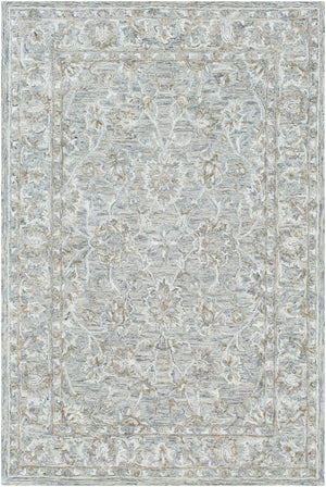 Shelby SBY-1001 Traditional Wool, Viscose Rug SBY1001-913 Denim, Sage, Seafoam, Taupe, Cream 60% Wool, 40% Viscose 9' x 13'