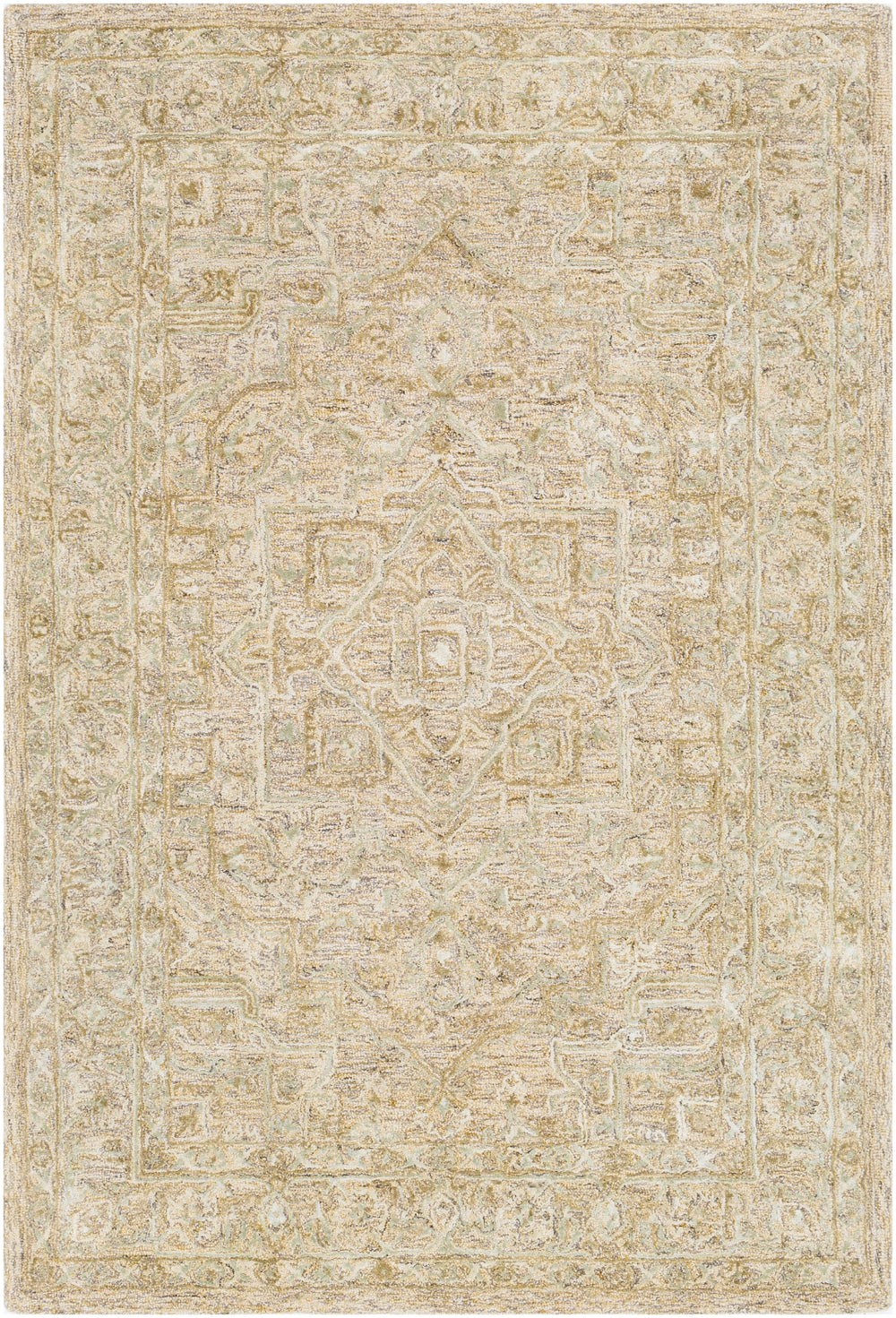 Shelby SBY-1004 Traditional Wool, Viscose Rug SBY1004-913 Sage, Khaki, Mauve, Tan, Black, Cream 60% Wool, 40% Viscose 9' x 13'