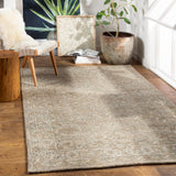 Shelby SBY-1004 Traditional Wool, Viscose Rug SBY1004-913 Sage, Khaki, Mauve, Tan, Black, Cream 60% Wool, 40% Viscose 9' x 13'