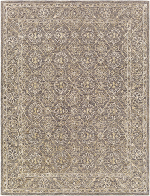 Shelby SBY-1010 Traditional Wool, Viscose Rug SBY1010-913 Olive, Tan, Charcoal, Medium Gray, Beige 60% Wool, 40% Viscose 9' x 13'