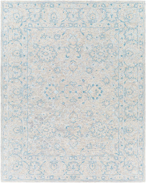 Shelby SBY-1011 Traditional Wool, Viscose Rug SBY1011-913 Sky Blue, Pale Blue, Denim, Medium Gray, Beige 60% Wool, 40% Viscose 9' x 13'